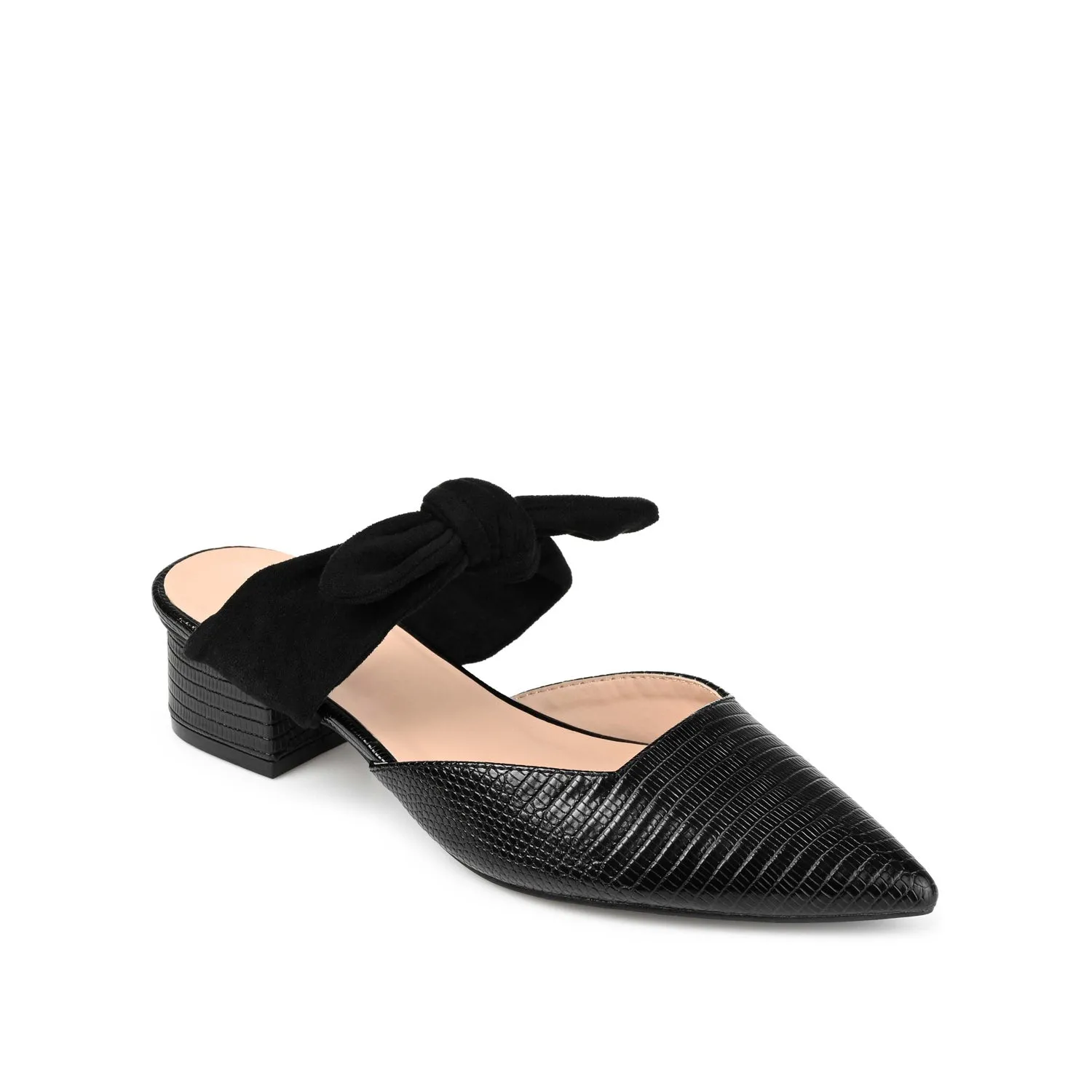 MELORA LOW BLOCK HEELS IN VEGAN LEATHER - Black sold by Journee Collection product image thumbnail 2