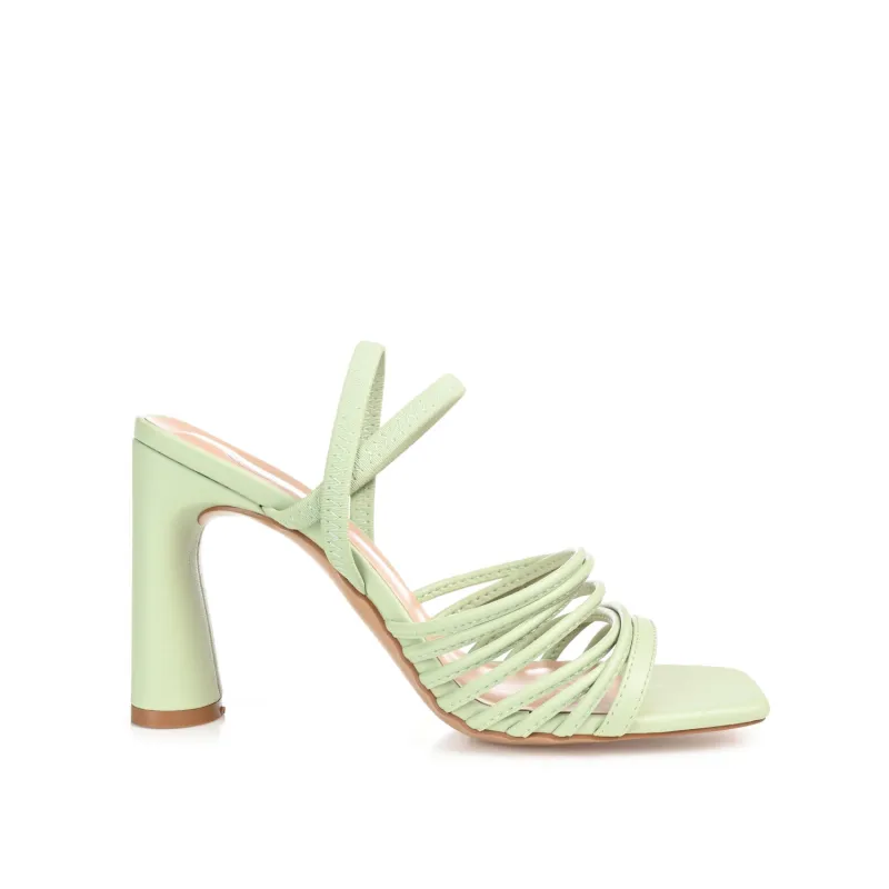 HERA STRAPPY HEELS IN VEGAN LEATHER - Sage sold by Journee Collection