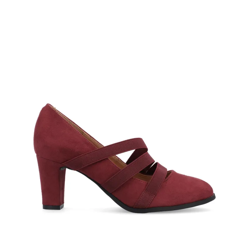 LOREN MARY JANE PUMP HEELS IN WIDE - Wine sold by Journee Collection