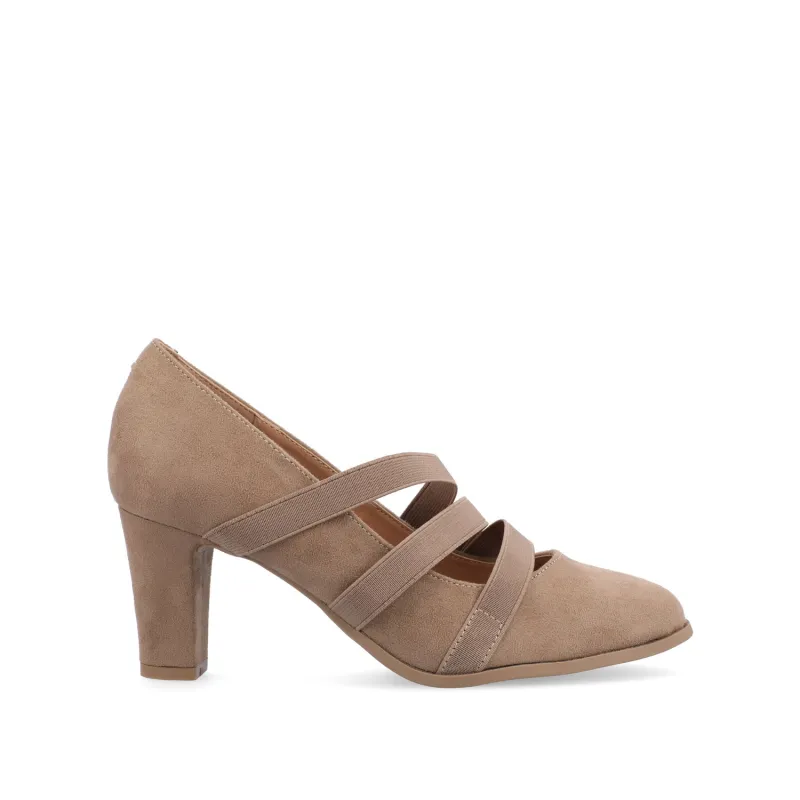 LOREN MARY JANE PUMP HEELS IN WIDE - Taupe sold by Journee Collection