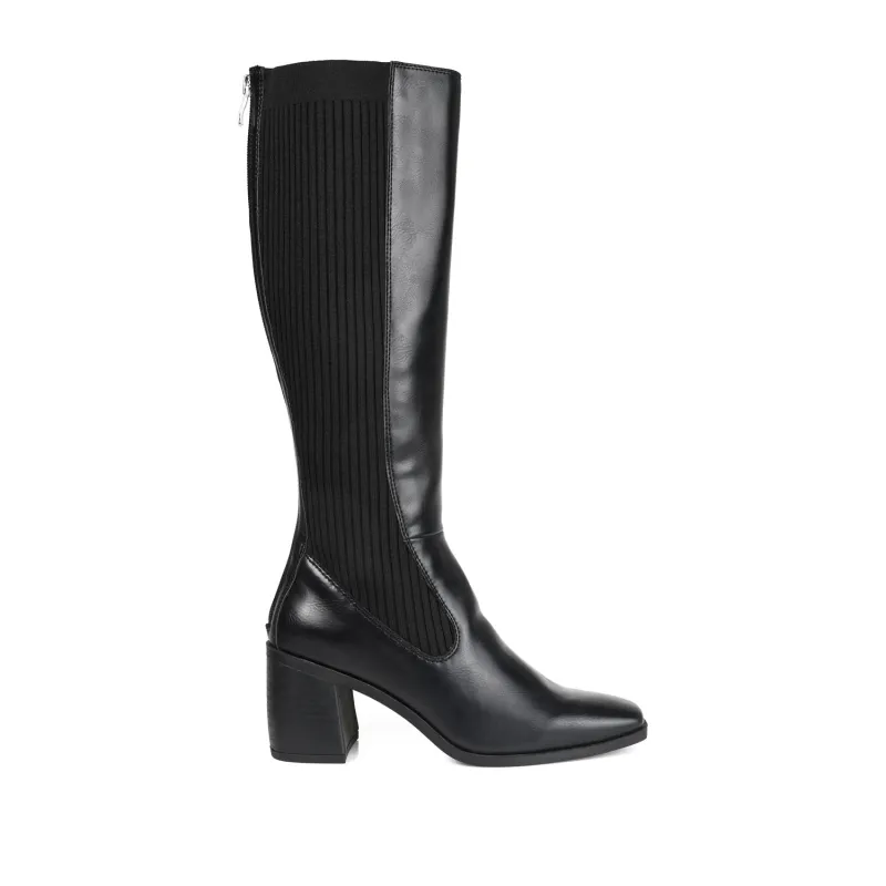 WINNY KNEE HIGH BOOTS IN VEGAN LEATHER - Black sold by Journee Collection