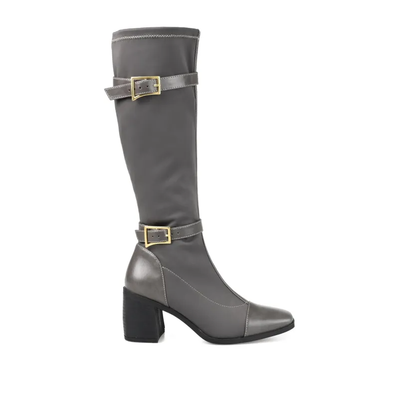 GAIBREE STRETCHY BOOTS IN X-WIDE CALF - Grey made by Journee Collection