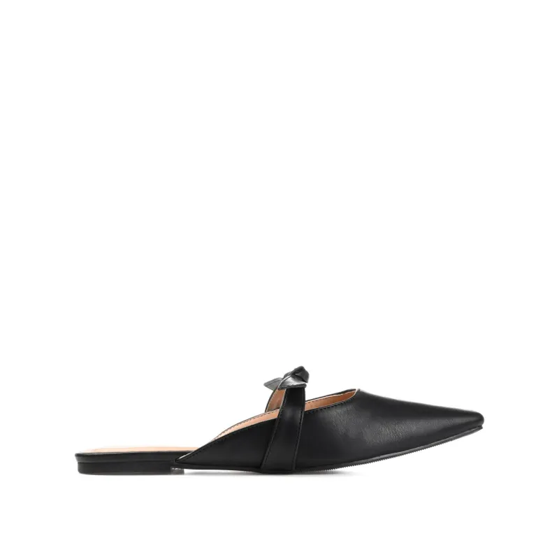 MISSIE MULED FLATS IN VEGAN LEATHER - Black sold by Journee Collection