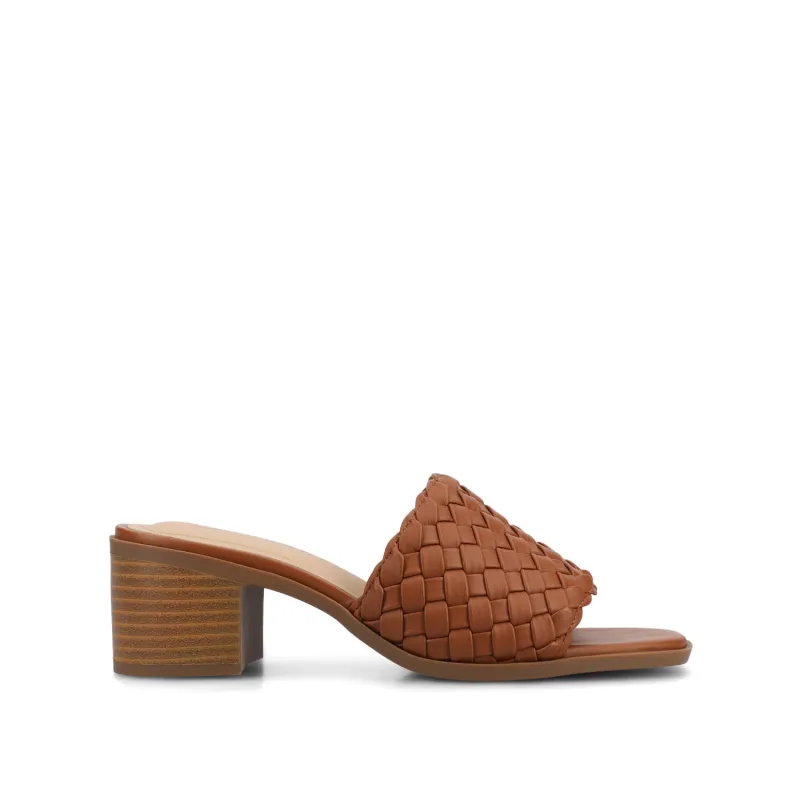 FYLICIA HEELED SANDALS IN VEGAN LEATHER - Tan sold by Journee Collection