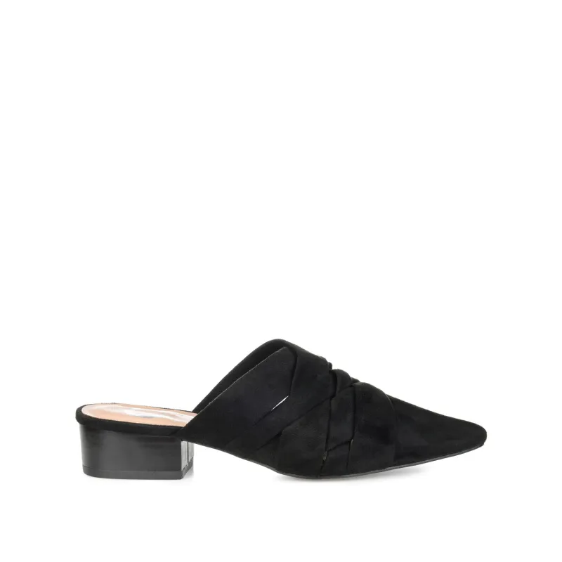 KALIDA MULE FLATS IN FAUX SUEDE - Black sold by Journee Collection