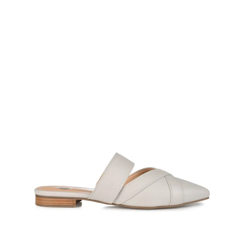 STASI MULE FLATS IN VEGAN LEATHER - Grey sold by Journee Collection