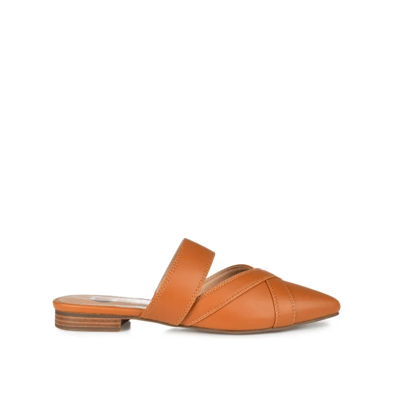 STASI MULE FLATS IN VEGAN LEATHER - Brown sold by Journee Collection