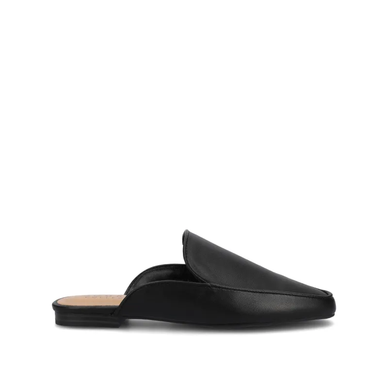 AKZA MULED LOAFER FLATS - Black PU sold by Journee Collection