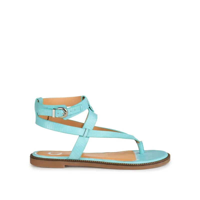 TANGIE MULTI STRAP SANDALS IN VEGAN LEATHER - Blue sold by Journee Collection