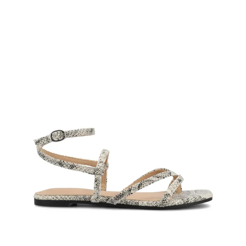 SERISSA CRISSCROSS SANDAL IN VEGAN LEATHER - Snake sold by Journee Collection
