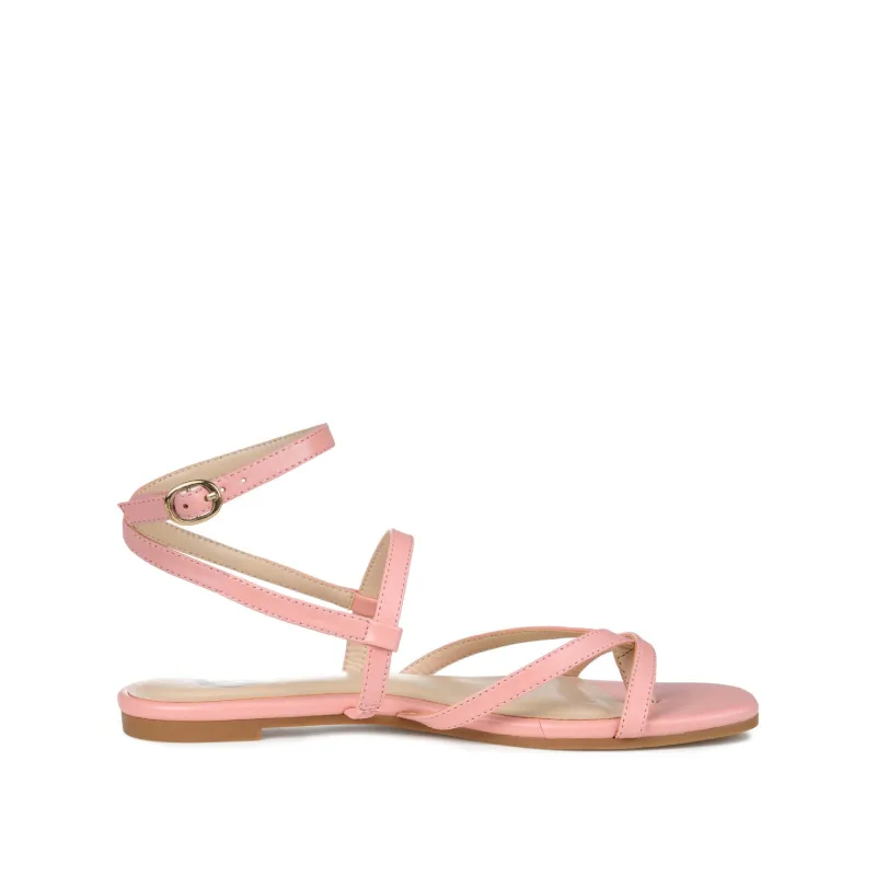 SERISSA CRISSCROSS SANDAL IN VEGAN LEATHER - Pink sold by Journee Collection