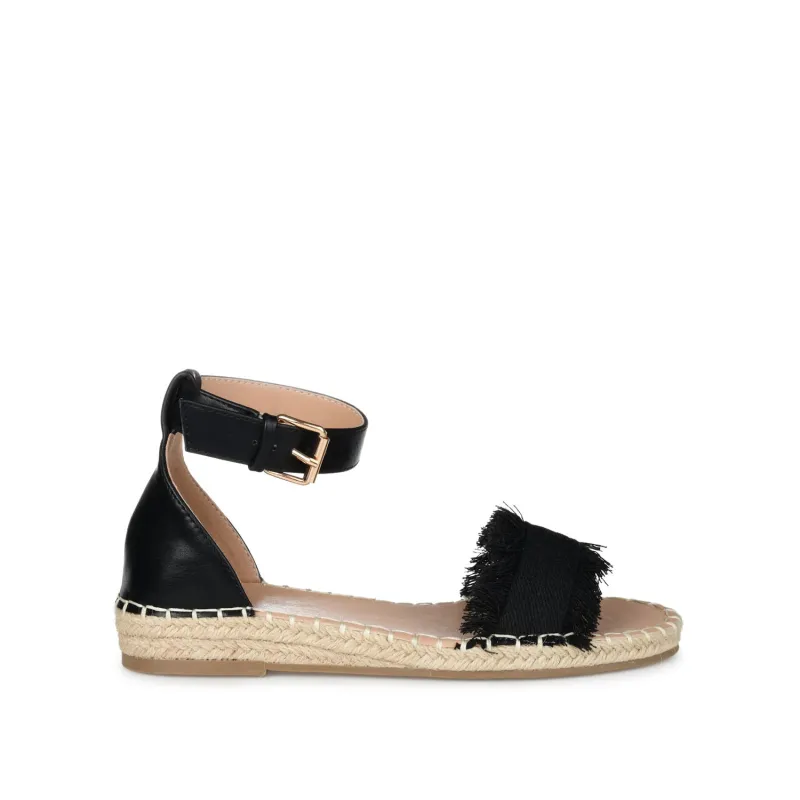 TRISTEEN ESPADRILLE SANDALS IN FABRIC - Black made by Journee Collection