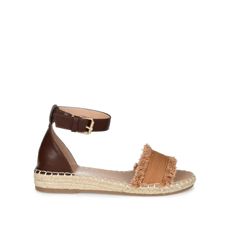 TRISTEEN ESPADRILLE SANDALS IN FABRIC - Tan made by Journee Collection