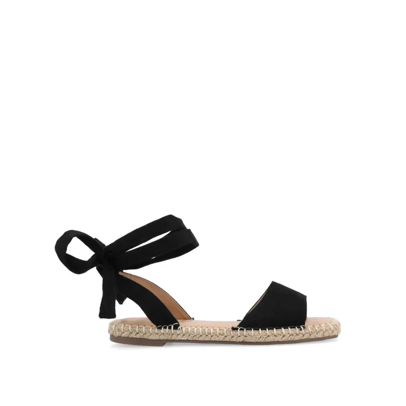 EMELIE MULTI STRAP ESPADRILLE SANDALS - Black made by Journee Collection