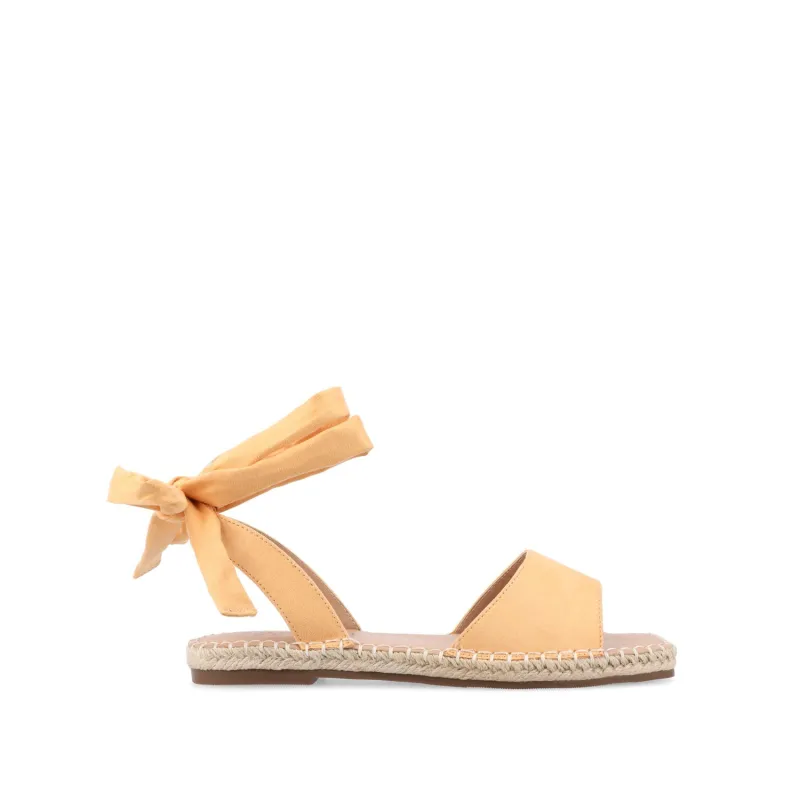 EMELIE MULTI STRAP ESPADRILLE SANDALS - Orange made by Journee Collection
