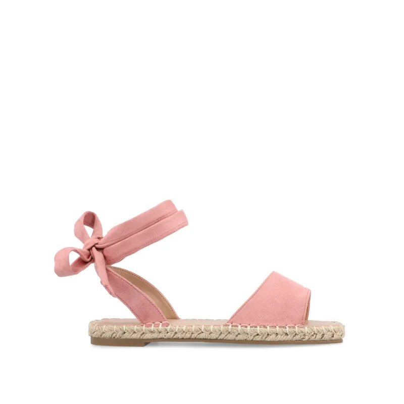 EMELIE MULTI STRAP ESPADRILLE SANDALS - Rose made by Journee Collection