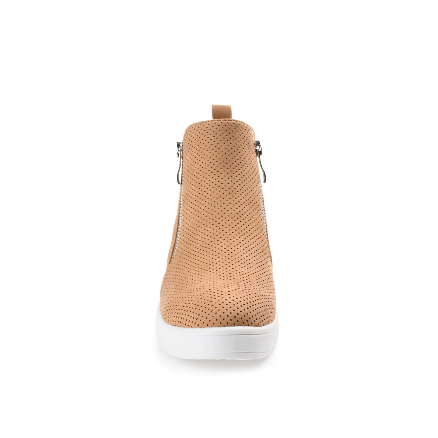 PENNELOPE WEDGE SNEAKERS IN VEGAN LEATHER - Tan sold by Journee Collection product image thumbnail 5
