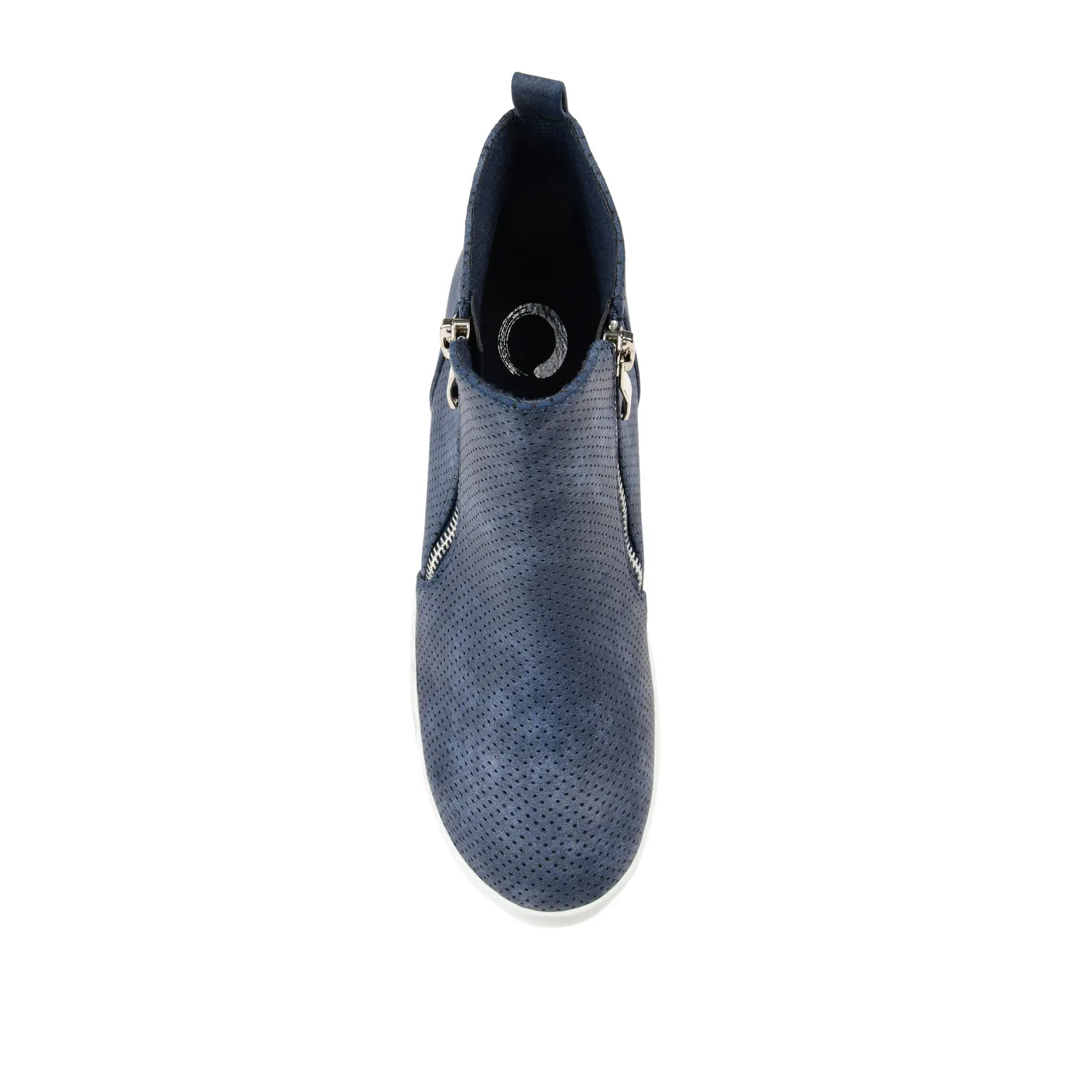 PENNELOPE WEDGE SNEAKERS IN VEGAN LEATHER - Blue sold by Journee Collection product image thumbnail 5
