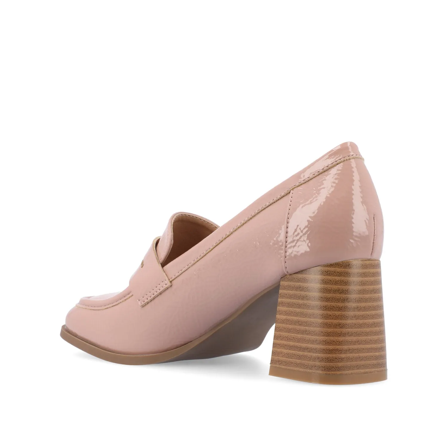 MALLEAH BLOCK HEEL LOAFERS - Patent Pink sold by Journee Collection product image thumbnail 3