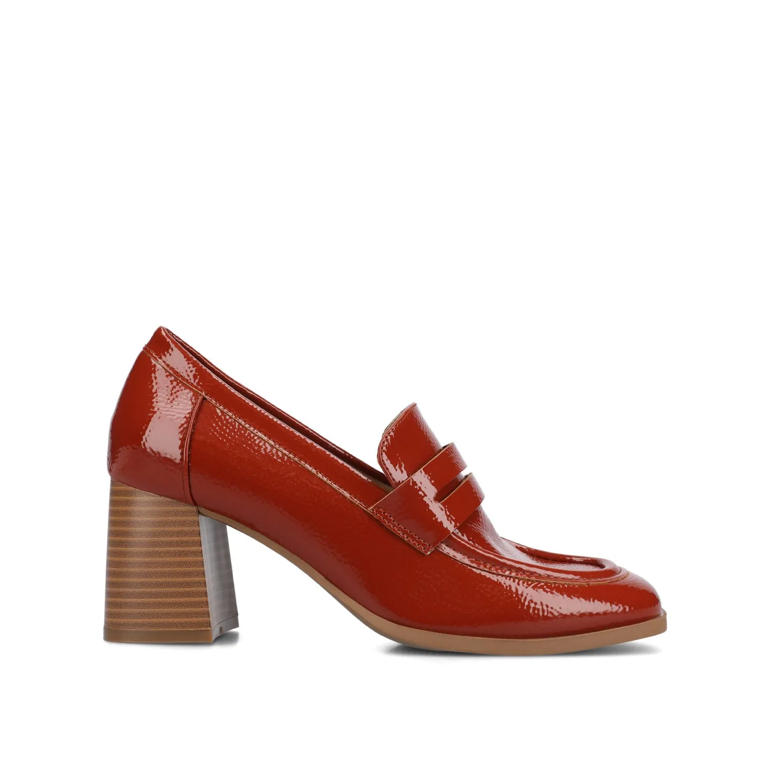MALLEAH BLOCK HEEL LOAFERS - Rust sold by Journee Collection