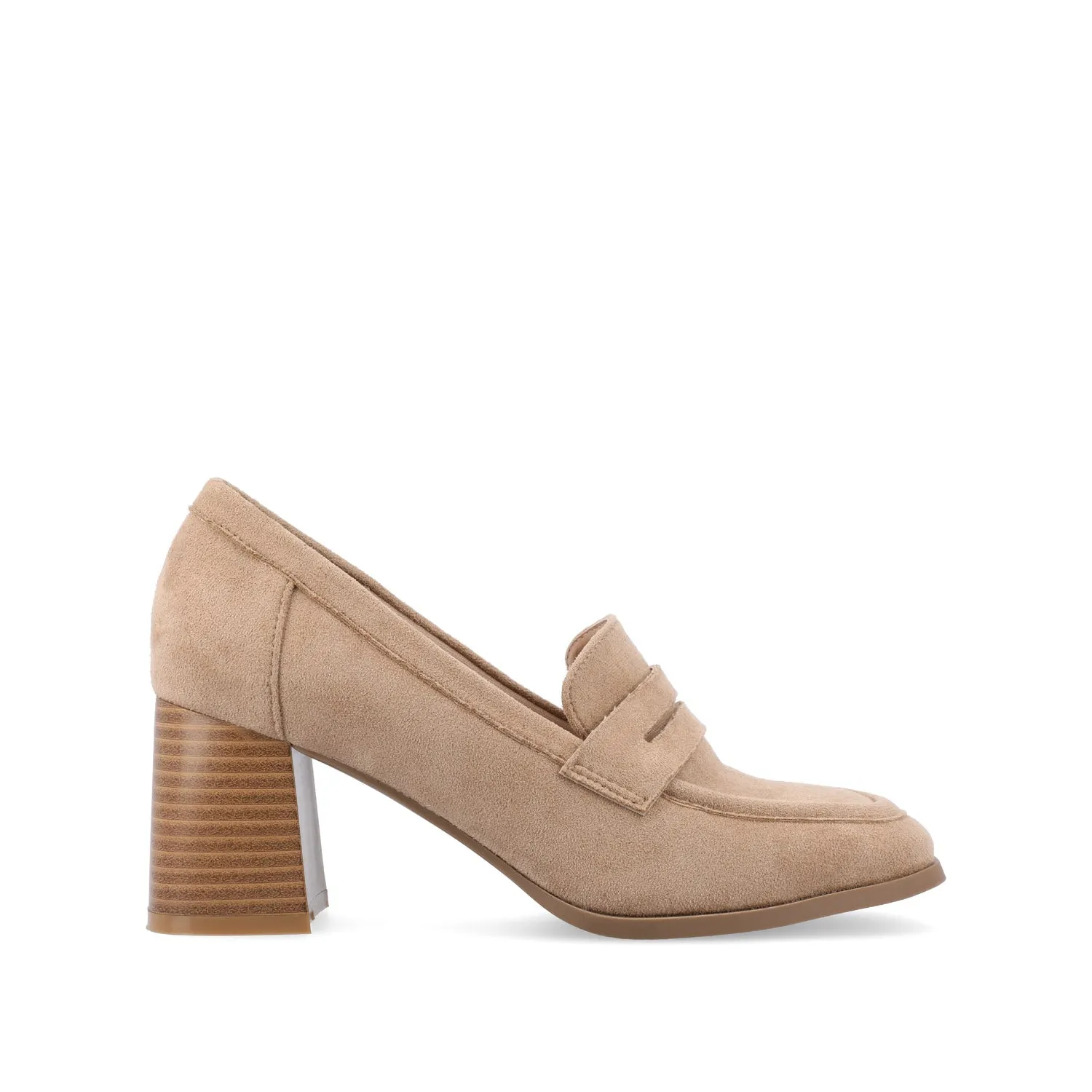 MALLEAH BLOCK HEEL LOAFERS - Taupe sold by Journee Collection
