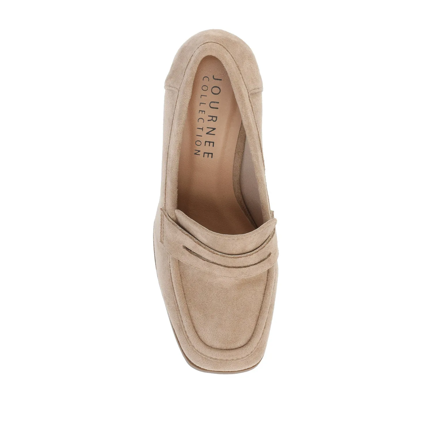 MALLEAH BLOCK HEEL LOAFERS - Taupe sold by Journee Collection product image thumbnail 3