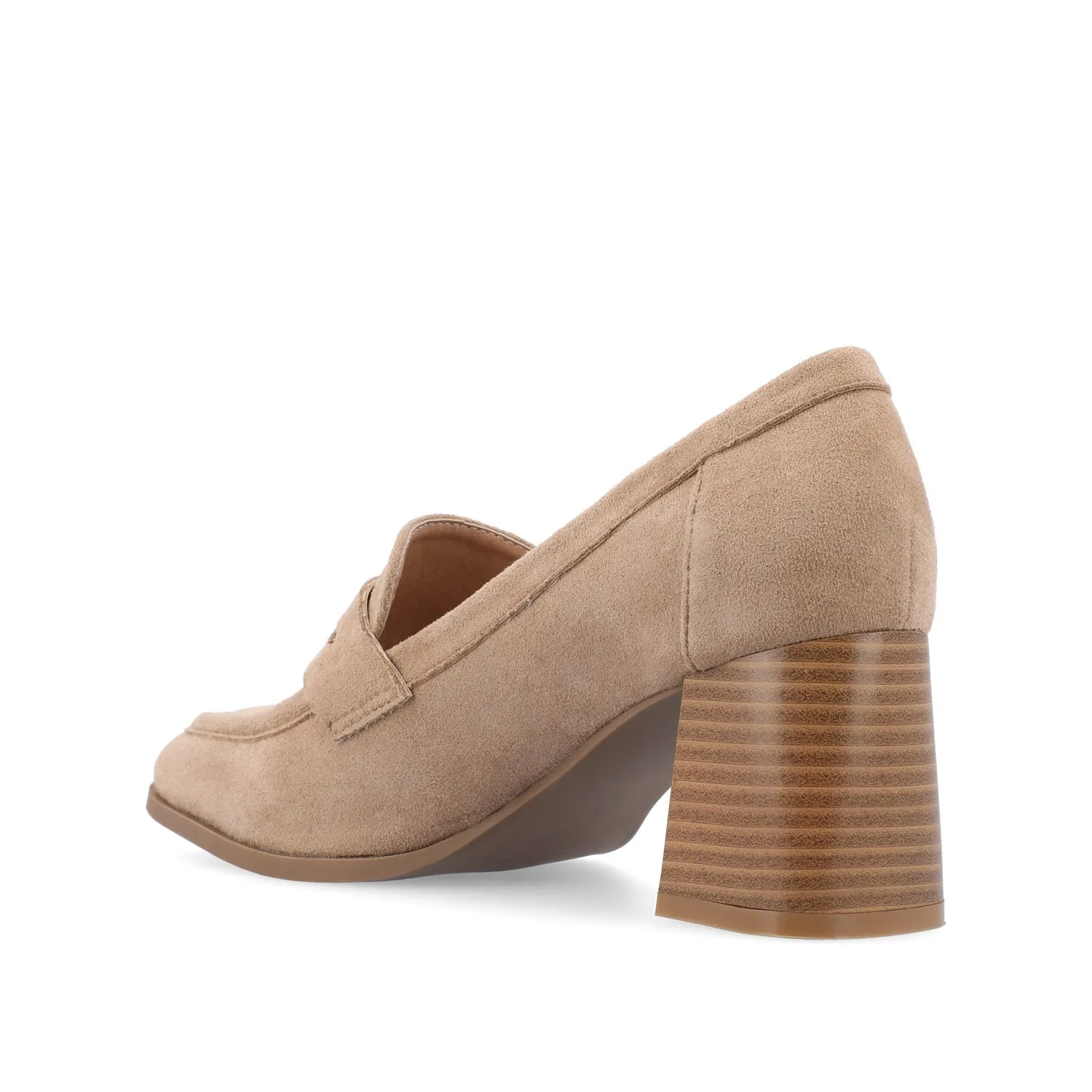 MALLEAH BLOCK HEEL LOAFERS - Taupe sold by Journee Collection product image thumbnail 5