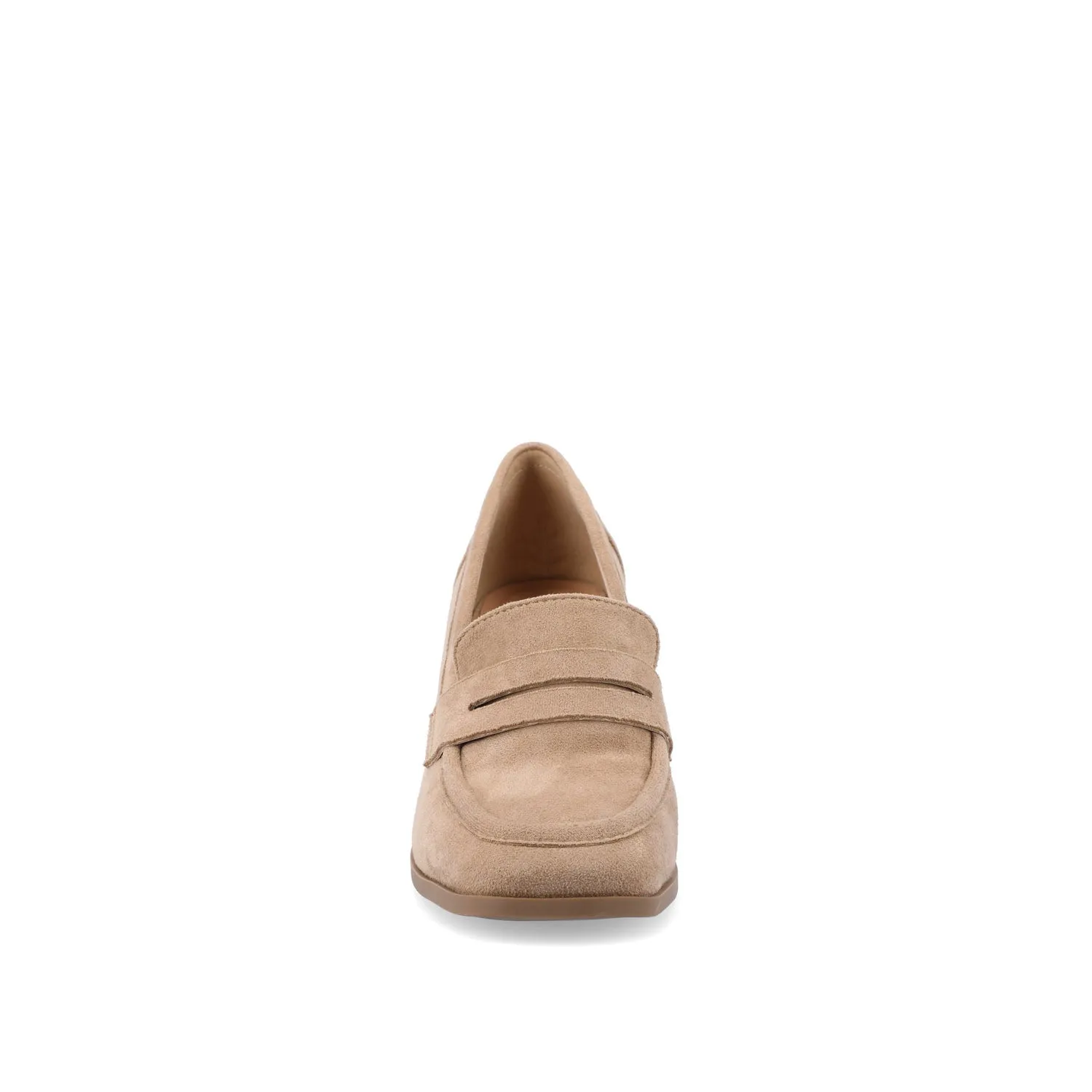 MALLEAH BLOCK HEEL LOAFERS - Taupe sold by Journee Collection product image thumbnail 4