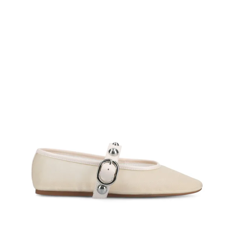NAVEAH BALLET FLATS - Bone Mesh made by Journee Collection