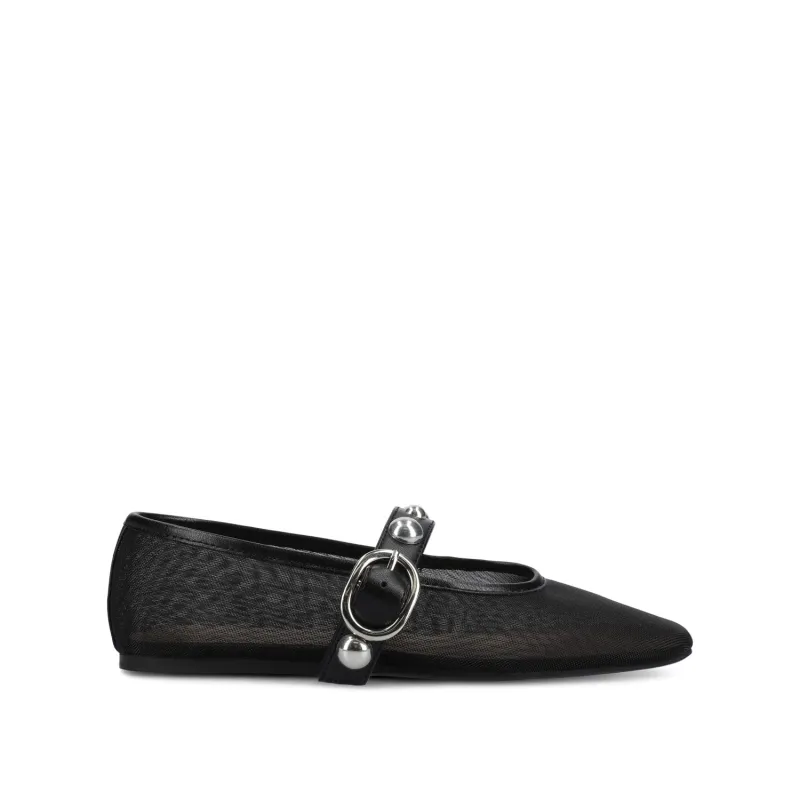 NAVEAH BALLET FLATS - Black Mesh made by Journee Collection