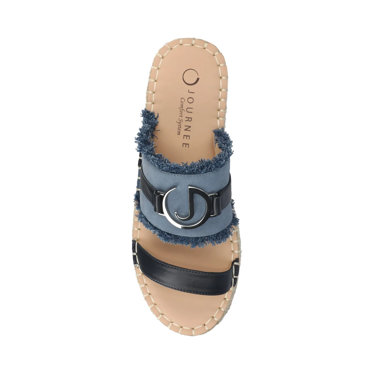 KEELEE ESPADRILLE SANDALS - Navy sold by Journee Collection product image thumbnail 5
