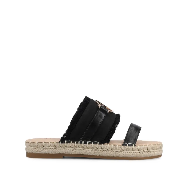 KEELEE ESPADRILLE SANDALS - Black made by Journee Collection