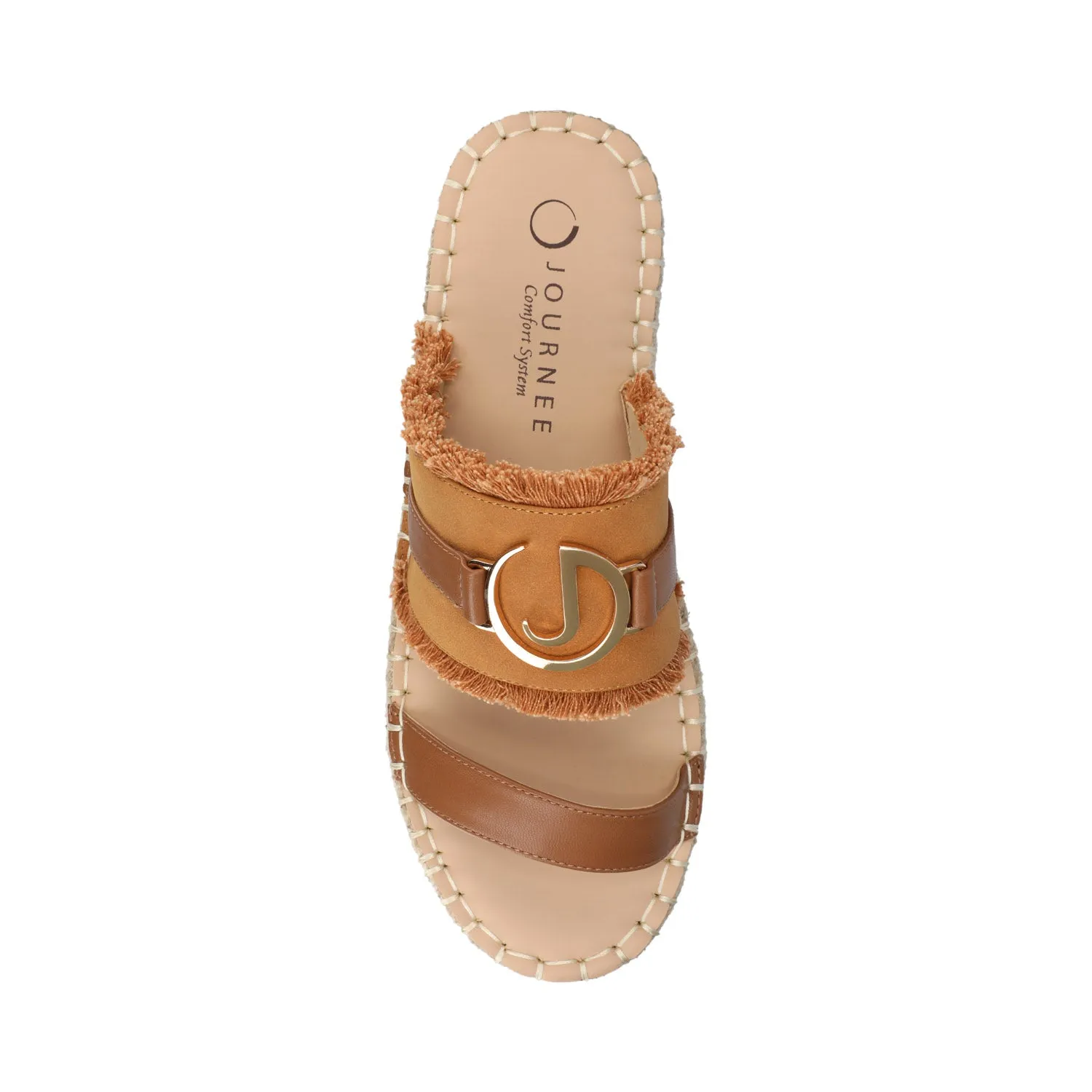 KEELEE ESPADRILLE SANDALS - Cognac sold by Journee Collection product image thumbnail 4