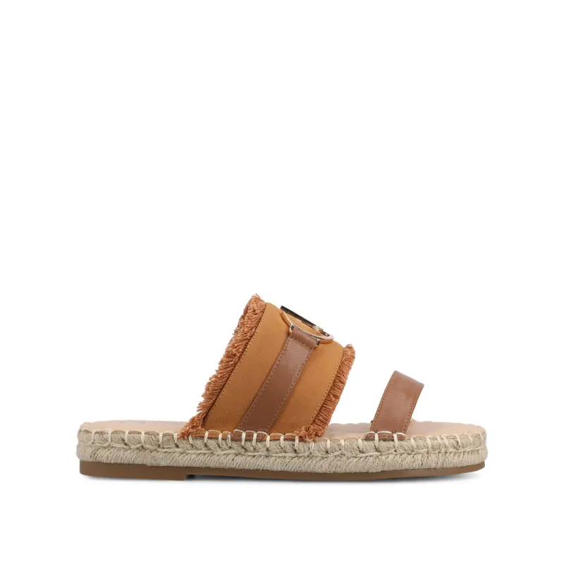 KEELEE ESPADRILLE SANDALS - Cognac made by Journee Collection