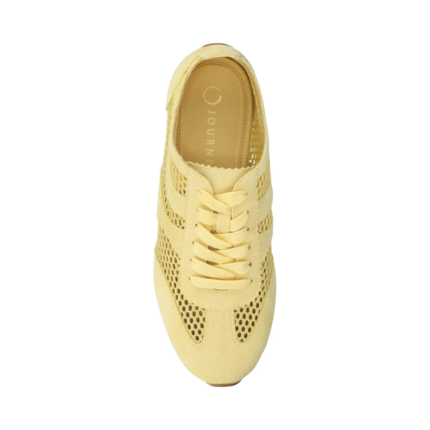 CHASSE MESH SNEAKERS - Yellow sold by Journee Collection product image thumbnail 4