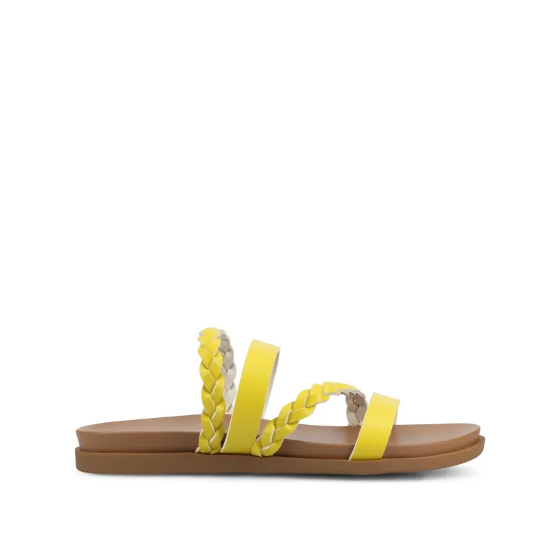 COLETTE SLIDE SANDALS IN VEGAN LEATHER - Mango made by Journee Collection