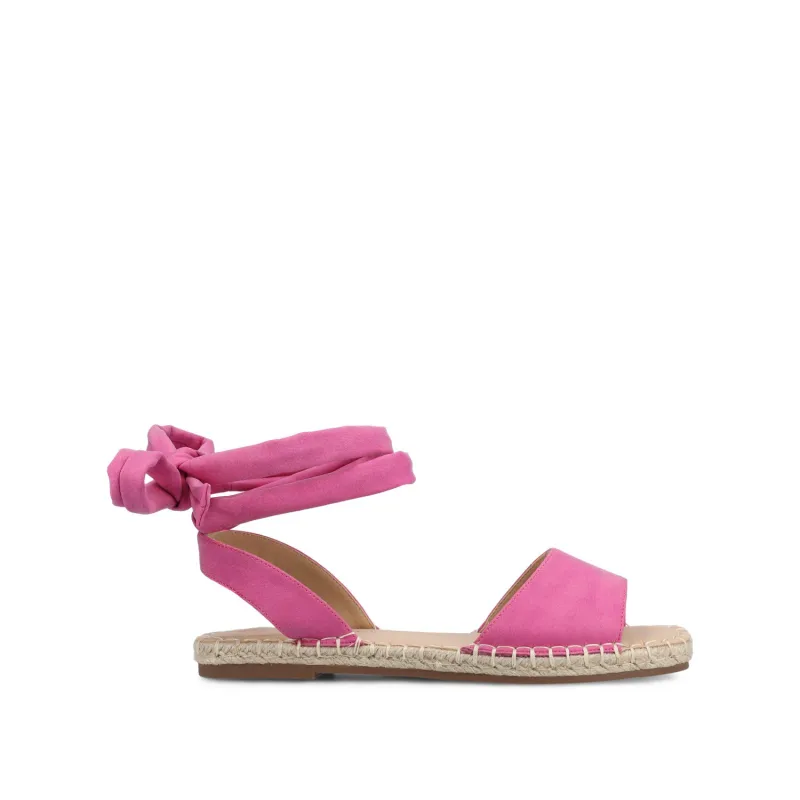 EMELIE MULTI STRAP ESPADRILLE SANDALS - Hot Pink made by Journee Collection
