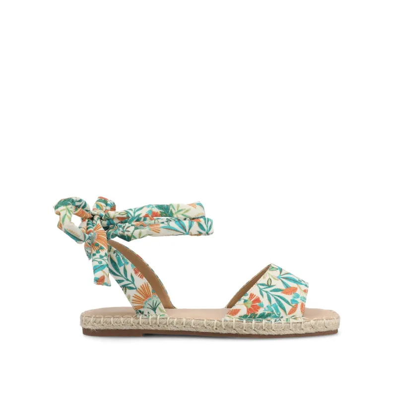 EMELIE MULTI STRAP ESPADRILLE SANDALS - Tropical made by Journee Collection