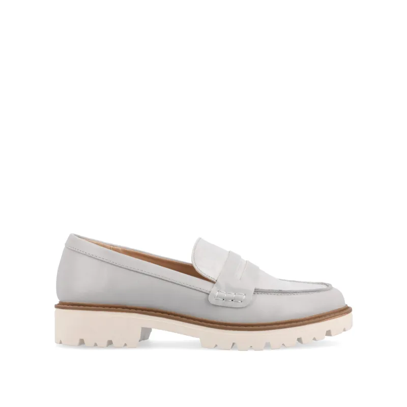 KENLY FAUX LEATHER LOAFER FLATS IN NARROW sold by Journee Collection