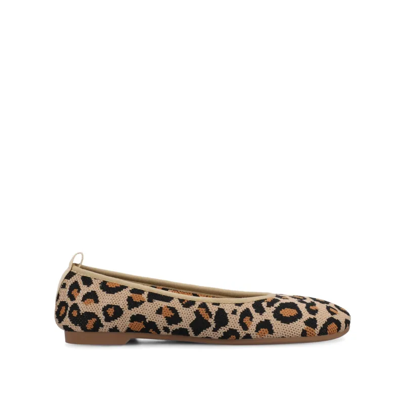 ARIA KNIT FLATS - Leopard sold by Journee Collection