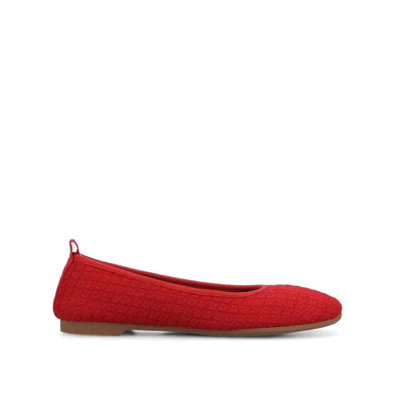 ARIA KNIT FLATS - Red sold by Journee Collection