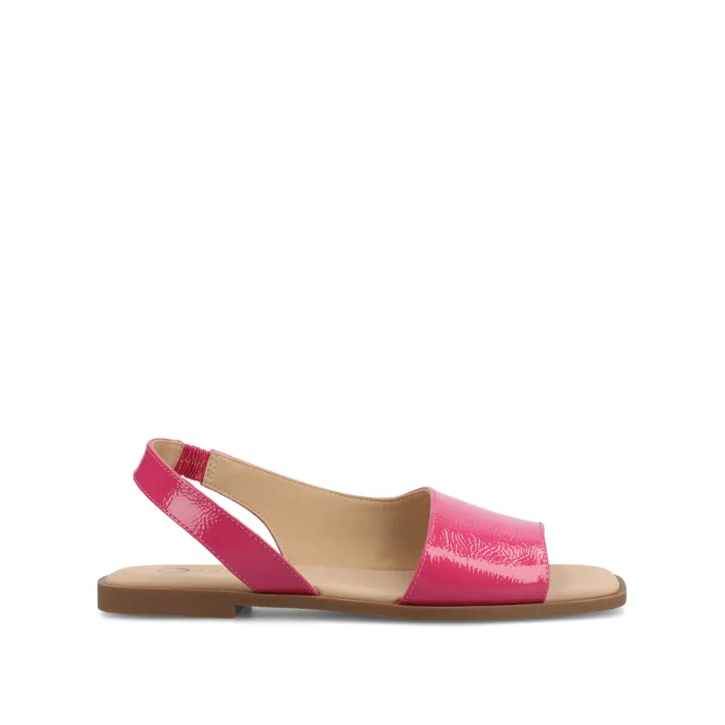 BRINSLEY CUTOUT SANDALS IN PATENT - Hot Pink sold by Journee Collection