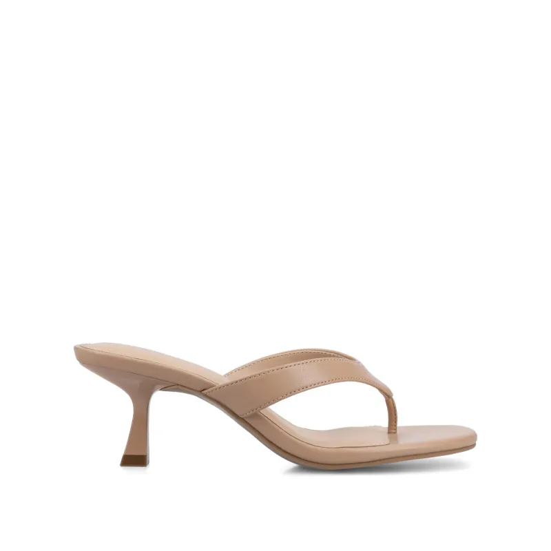 DANIELLE FLIP FLOP SANDALS - Natural made by Journee Collection