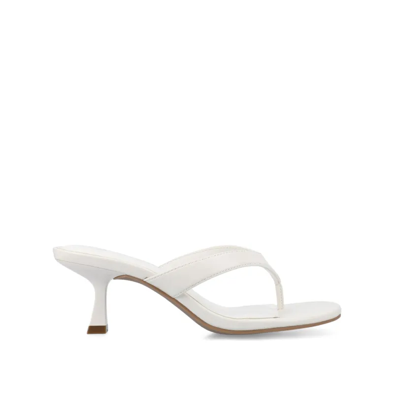 DANIELLE FLIP FLOP SANDALS - White made by Journee Collection