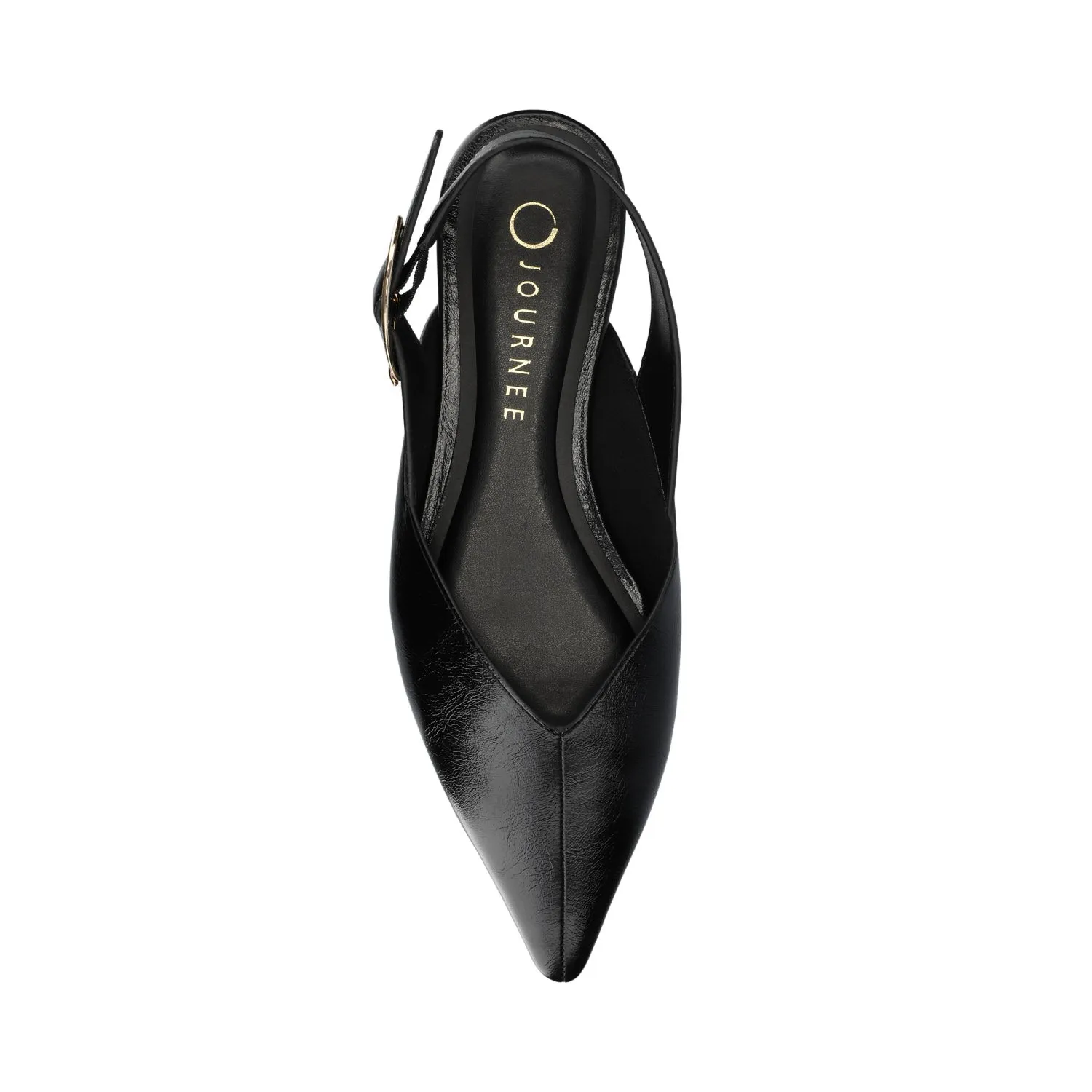 JACQUELINE SLING BACK FLATS - Black sold by Journee Collection product image thumbnail 4
