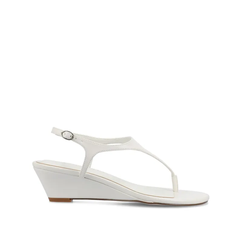 KATHRYN WEDGE SANDALS - White made by Journee Collection