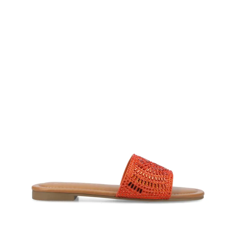 MARIA SLIP ON SANDALS - Orange made by Journee Collection