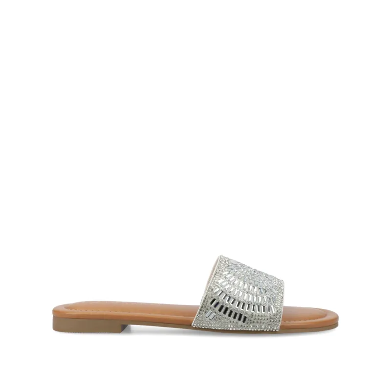 MARIA SLIP ON SANDALS - Silver made by Journee Collection