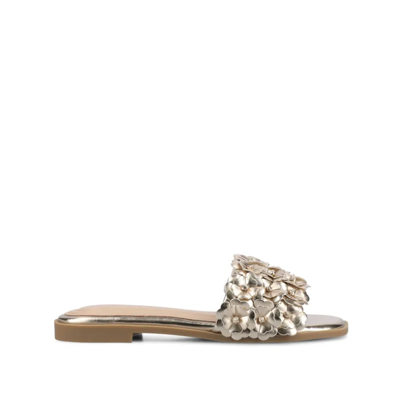 AZALEA SLIP ON SANDALS - Gold made by Journee Collection