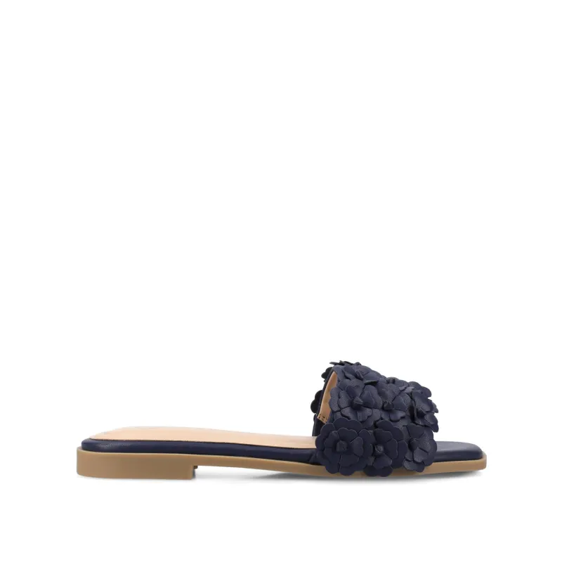 AZALEA SLIP ON SANDALS - Navy made by Journee Collection
